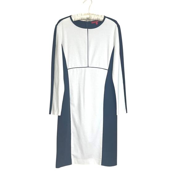 Narciso Rodriguez Design Nation Black and White Long Sleeve Dress Size Large - Picture 1 of 7